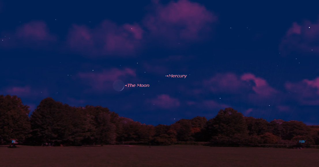 See Elusive Planet Mercury with the Moon Tonight
